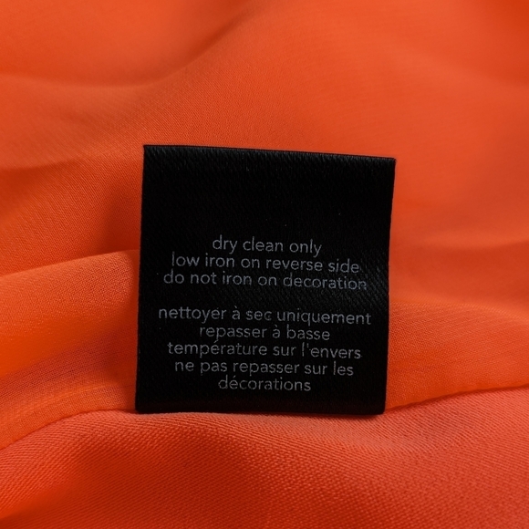 Raoul Laser Cut Mesh Flower Short Sleeve Crew Neck Back Keyhole Lined Coral - Picture 6 of 9